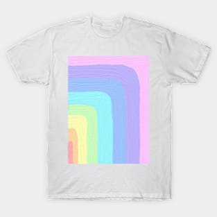 Unicorn pastel shapes watercolor artwork T-Shirt